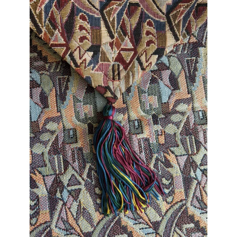 House Of Lloyd Geometric Table Runner With Tassels 64